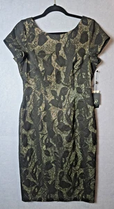 BNWT Adrianna Papell Evening Cocktail Dress Size 10 Metallic Thread Details - Picture 1 of 13