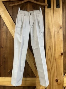 NWT Boy's Chaps Beige/Cream Dress Pants Pleated Front Adjustable Waist Sz 8 Slim - Picture 1 of 11