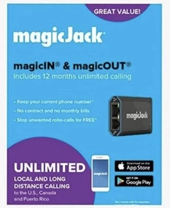 MagicJack magicIN magicOUT HOME VoIP Telephone Adapter - Photo 1/1