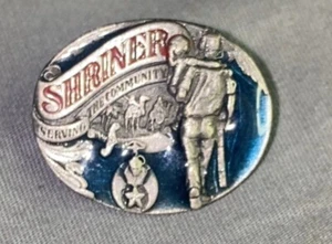 1992 Vintage Freimaurer Shriners Emaille Pin ovales Revers blau - Bild 1 von 3