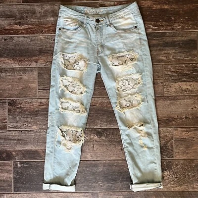 Machine Pour Neuf Jeans Women's Size 27 US-  Distressed - Heavy Wash - Cuffed - Image 1 of 4