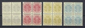 Transvaal 1895-96 Sc# 153/58 Coat of arms South Africa 4 blocks of 4 MNH - Picture 1 of 1