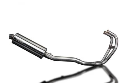 Silenciador Delkevic Full 2-1 System 14" acero inoxidable ovalado Kawasaki GPZ500 Ninja 87-09 Foto 1 de 3