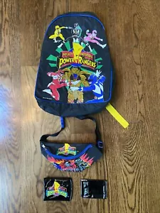 Vintage Mighty Morphin POWER RANGERS Backpack Wallet Pack 1993 Saban (Rare) New - Picture 1 of 7