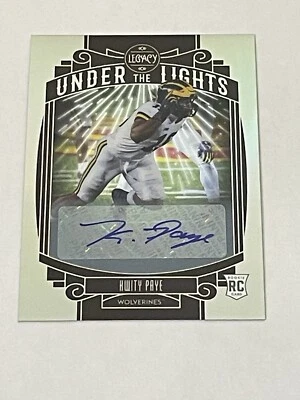 KWITY PAYE 2021 LEGACY UNDER THE LIGHTS ROOKIE SILVER RC AUTO - Image 1 of 2