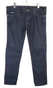 HUGO BOSS Stretch Jeans Men's W37/L32 Slim Fit Zip Fly Denim Blue - Picture 1 of 8