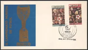 vintage World cup MEXICO 1970 envelope MEXICO stamps and post marks - Picture 1 of 4