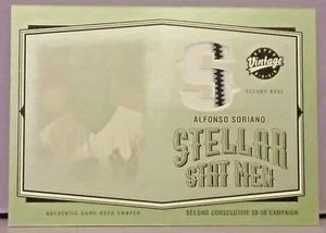 2004 UD Vintage Stellar Stat Men GU Jerseys #13 Alfonso Soriano - Picture 1 of 2
