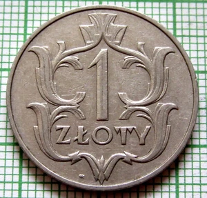 POLAND 1929 1 ZLOTY, Interwar Coinage NICKEL yes we do combine postage - Picture 1 of 6