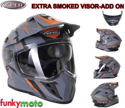 VIPER RXV288 CASCO MOTOCROSS DUPLICE SCOPO SULLA STRADA E FUORI STRADA VENTURA - Immagine 1 di 4