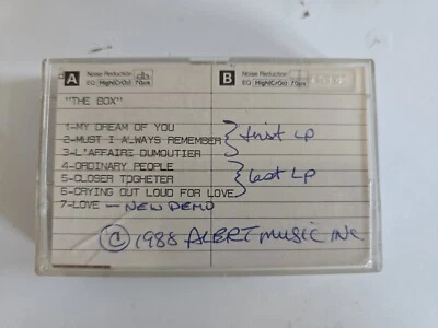 The Box Alert Records Sample Cassette Tape w/Demo Song Studio Master Tape *READ* - Bild 1 von 4