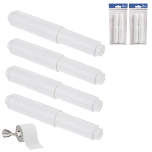 4 Pc White Toilet Paper Rollers Holder - Picture 1 of 1