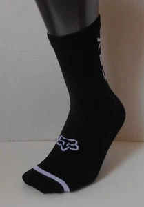 Fox Racing 8" DH Moth Crew Socks Men Black/White S/M 9-11 One Pair - Picture 1 of 5