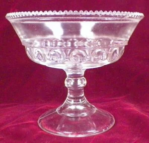 Carolina Open Compote US Glass #15083 Clear EAPG Pressed States Series Antique - Picture 1 of 6