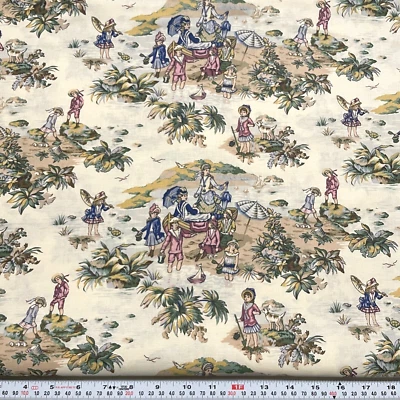 Centre Harbour by Judy Sabanek RJR Fabrics Cream Cotton Fabric by the HALF YARD - Image 1 of 2