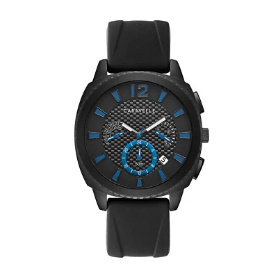 Caravelle Men's Quartz Dual Time Day/Date Indicator Black 41mm Watch 45B159 - Image 1 of 3
