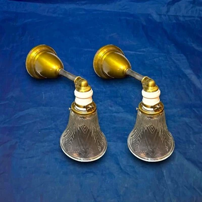 Pair Rewired Vintage Industrial Sconces 15G - Image 1 of 4