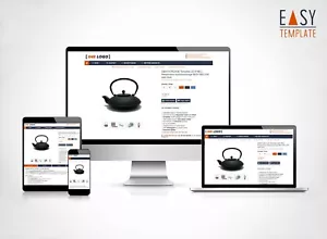 Modello eBay 2025 modello RESPONSIVE DFTF blu scuro con HTTPS incl. editor gratuito - Foto 1 di 5