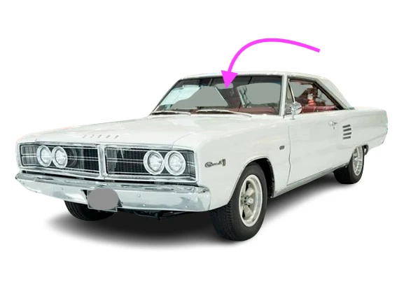 Se adapta a Dodge Charger Plymouth Satellite 1971-1974 cupé 2D parabrisas delantero vidrio Foto 1 de 4