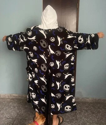 Disney Pesadilla antes de Navidad Vestido Hombre Negro Pjs Albornoz Foto 1 de 4