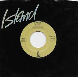 TRAFFIC  Paper Sun / Freedom Rider 45  STEVE WINWOOD - Picture 1 of 1