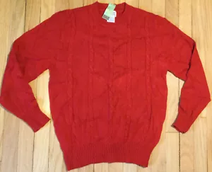 Maglione donna NOS nuovo vintage anni 90 extra edizioni 42 rosso acrilico Bradlees - Foto 1 di 5