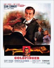 1964 Goldfinger James Bond 007 SEAN CONNERY 8x10 Photo Promotional Print Poster