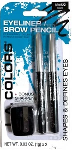 L.A. COLOR EYELINER /BROW PENCILS, Black BPN222 With Sharpener and 2 Pencils! - Picture 1 of 1