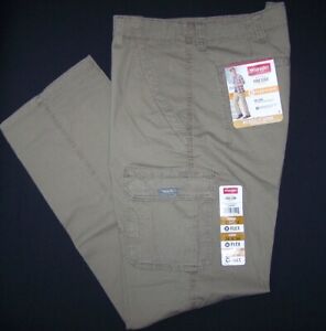 Men's Wrangler Flex Cargo Pants Relaxed Fit w/ Tech Pocket 4 COLORS ALL SIZES   