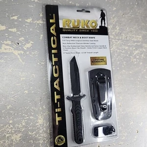 Ruko Survival Knife with Sheath - RUK0098-CS Full Tang 440A No Slip Handle New - Picture 1 of 5