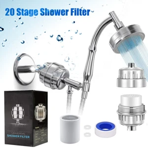 20 Stages Shower Filter w/ Replacements for Hard Water&Chlorine Water Softener - Picture 1 of 16