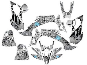 2009-2013 450R/450X (Aluminum Frame EFI) YFZ 450 ZANY White Senge Graphics Kit - Picture 1 of 7