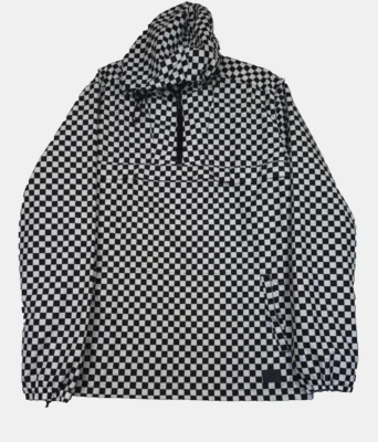 VANS Black & White Checker Lightweight Pullover - Checkerboard Pattern Size M - Image 1 of 4