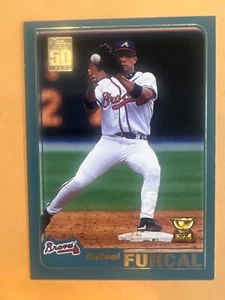 2001 Topps #319 Rafael Furcal Atlanta Braves Rookie Gold Cup RC - Picture 1 of 2