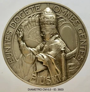 PAPA PIO XI° EUNTES DOCETE OMNES GENTES 1927 MEDAGLIA OPUS SILVA - Imagen 1 de 2