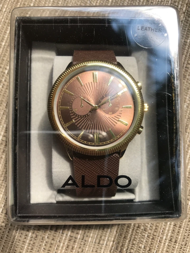 ALDO Leather Watch Brown/Gold  - Image 1 of 4
