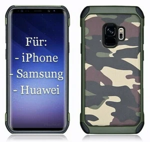 Camouflage Tarnung Handyhülle robust Outdoor Panzer iPhone Samsung Huawei THcase - Bild 1 von 9