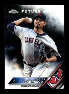 2016 Topps Chrome Baseball Carlos Carrasco #158 Cleveland Indians - Picture 1 of 2