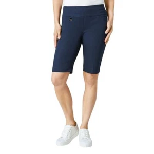 LISETTE L Women's Slim Leg Flatter Control Stretch Shorts Black Size 0 - NWT - Picture 1 of 10
