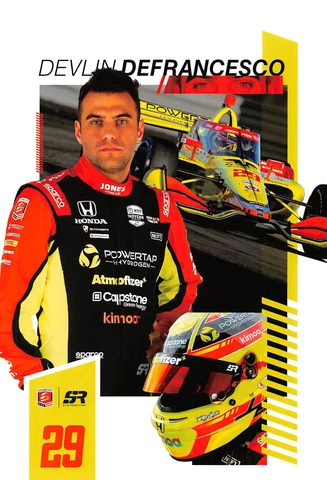 2022 --- DEVLIN DEFRANCESCO #29 POWERTAP NTT INDY CAR SERIES HANDOUT / POSTCARD Cover