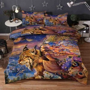 Beautiful Oil Painting Girl 3D Quilt Duvet Doona Cover Set Pillow case Print - Bild 1 von 3