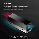 M.2 SSD Cooling Radiator with Fan Aluminum SSD Heatsink for Desktop Accessories
