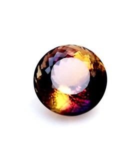 Round Shape Loose Gemstone Certified 70-72 Ct Natural Multi Color Ametrine - Picture 1 of 10