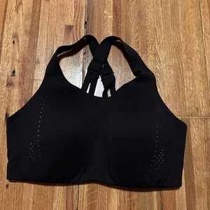 Lululemon AirSupport Bra Size 38DD High Support Cups Black Cross Back Run - Picture 1 of 4