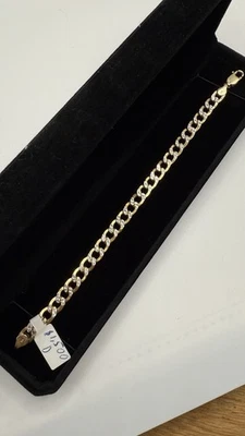 14K Two-Tone Diamond Cut Cuban Link Bracelet 8.25” | 10.7g | 8mm - Image 1 of 4
