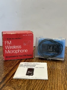 Vintage NOS Realistic 33-1076 FM Wireless Microphone Open Box - Picture 1 of 4