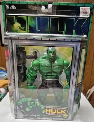 Super Poseable Leaping HULK w/ Real Leaping Bungee Cord NIB 2003 Toy Biz Sealed - Image 1 of 4