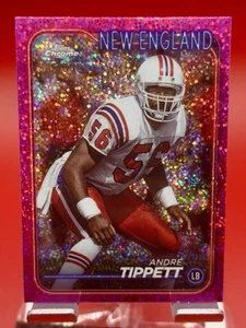 2024 Topps cromo #128 - refractor de motas magenta Andre Tippett/399 Patriots - Imagen 1 de 2