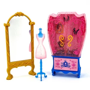 Polly Pocket Cinderella Kleiderschrank Spiegel Kleiderform Posten Ersatzteile - Bild 1 von 8