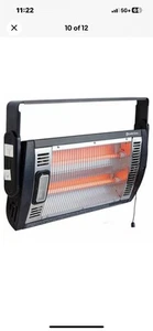 Comfort Zone 1,500W Quartz Electric Space Heater - Black - Picture 1 of 4